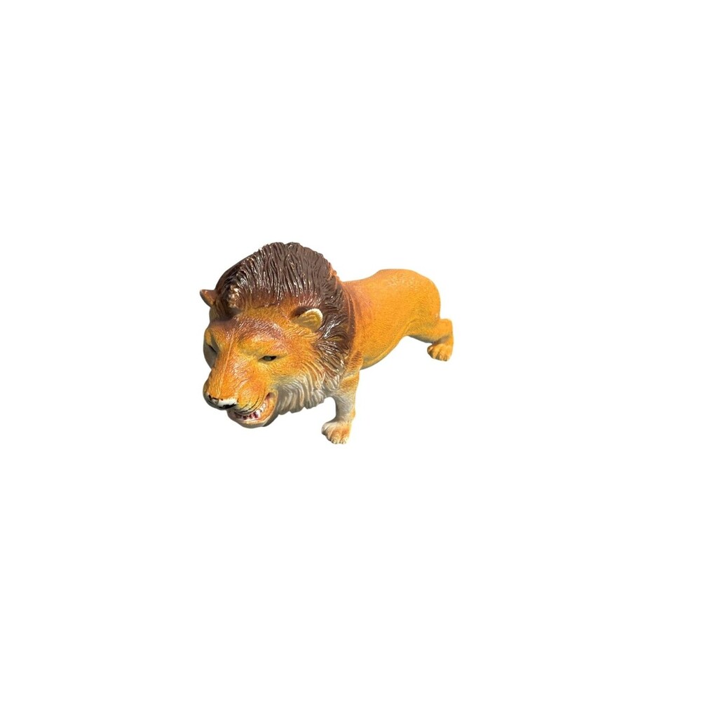 Brave Heart Lion Animal Figure Toy Brown Plastic Small Safari Jungle Wild
